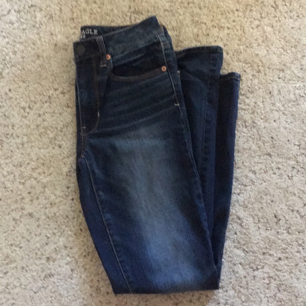 High Waisted American Eagle Skinny Jeans 6 LONG